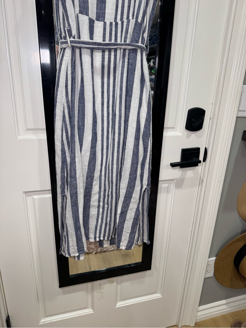 Rails Blue and White Striped Maxi Dress with Tie Waist size small - Picture 6 of 11